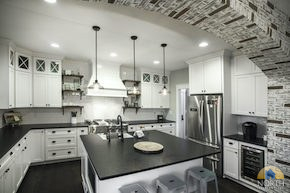 custom home kitchen featuring an island countertop hendricks county